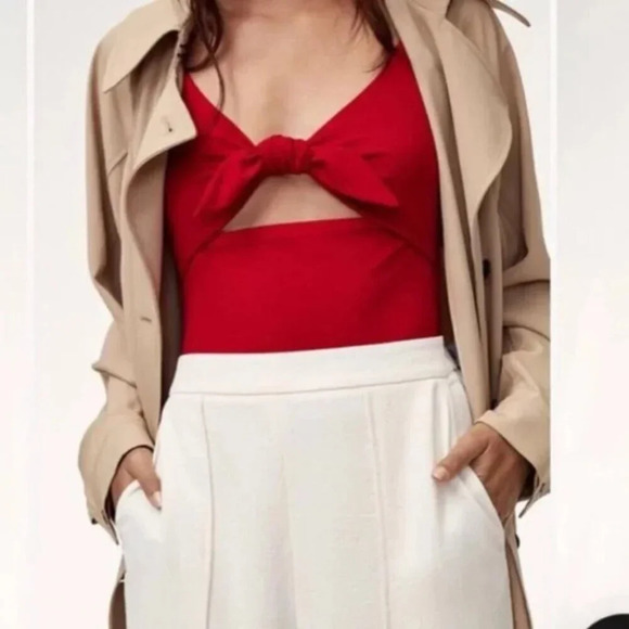 Aritzia Wilfred Noe Bodysuit Bathing Suit NWT Melon Blush Pink Size  Medium - Picture 6 of 10